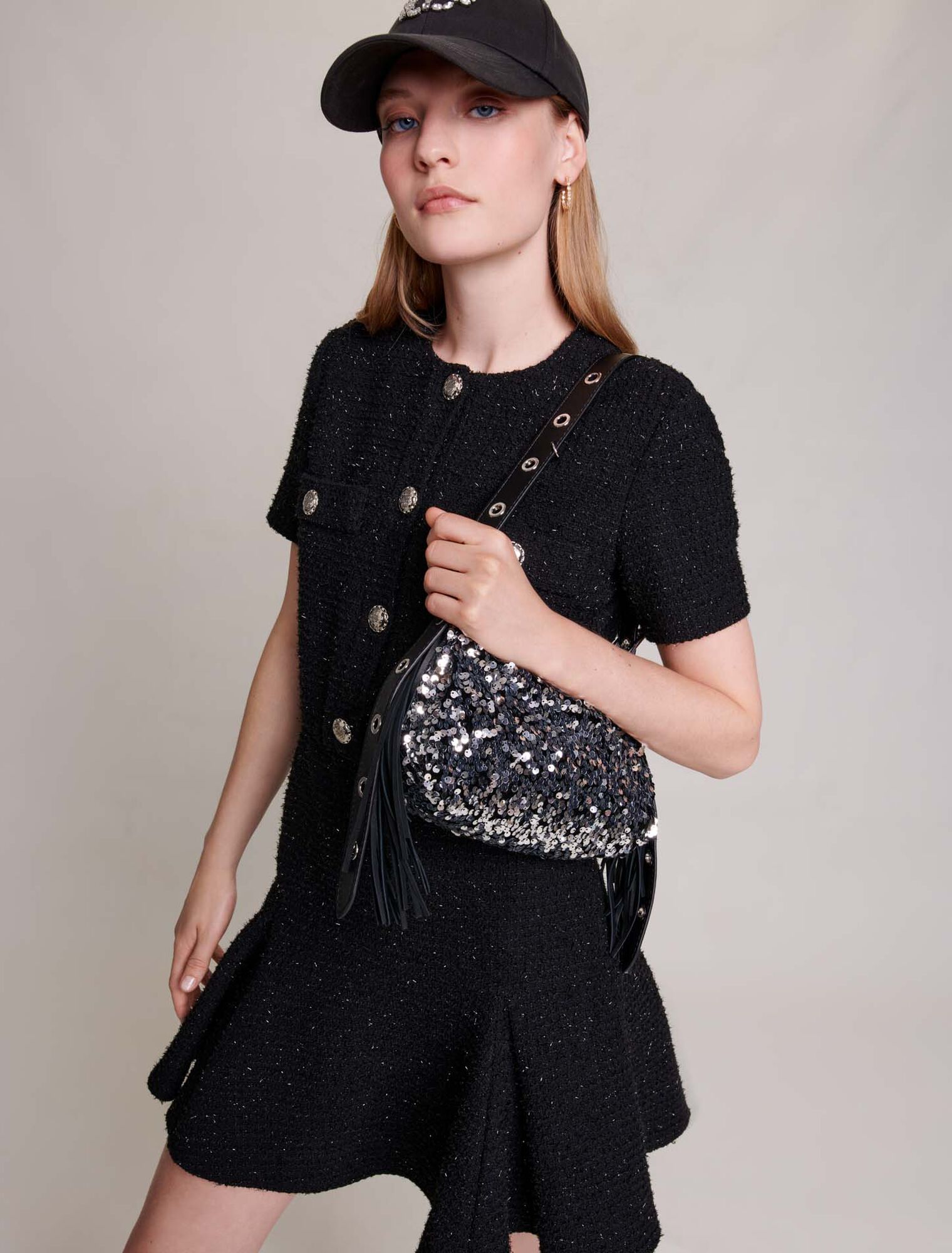 Abito corto in tweed