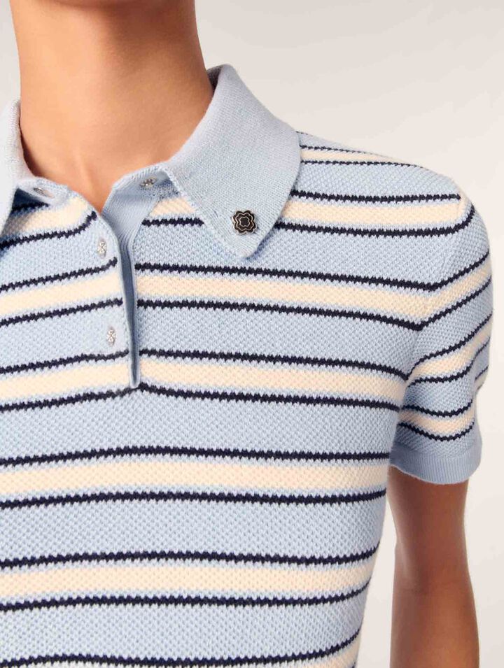 Polo in maglia a righe