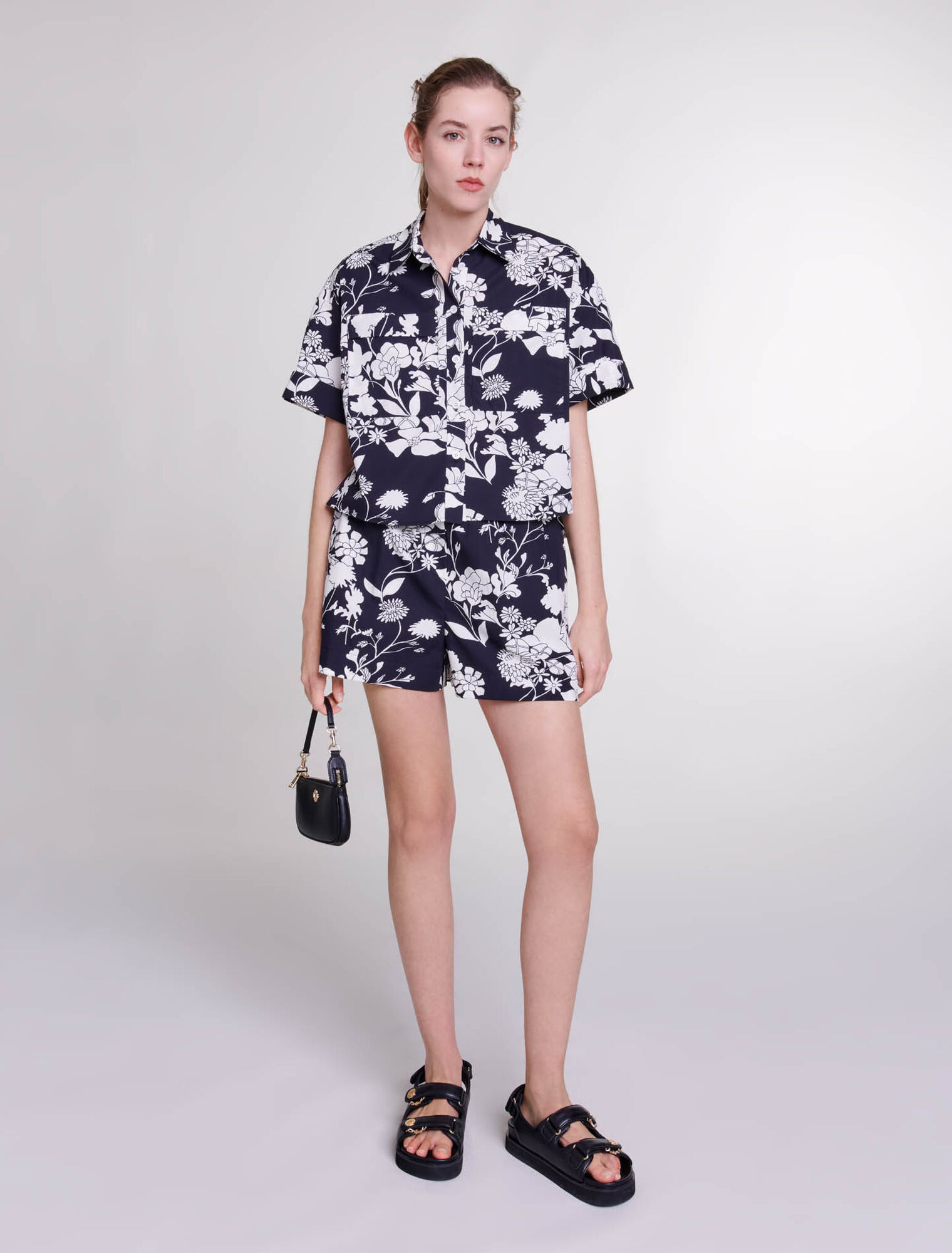 Camicia corta con stampa
