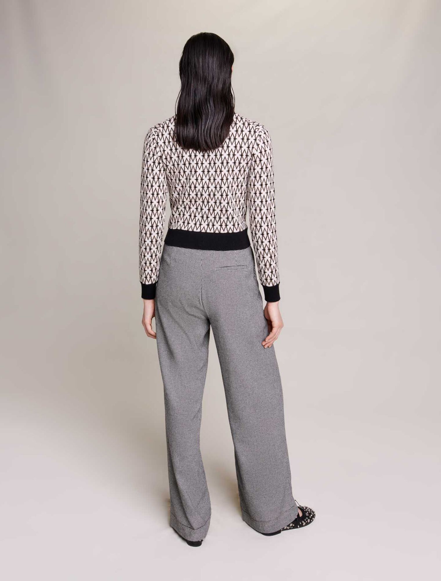 Cardigan in maglia con monogramma