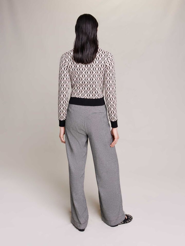 Cardigan in maglia con monogramma