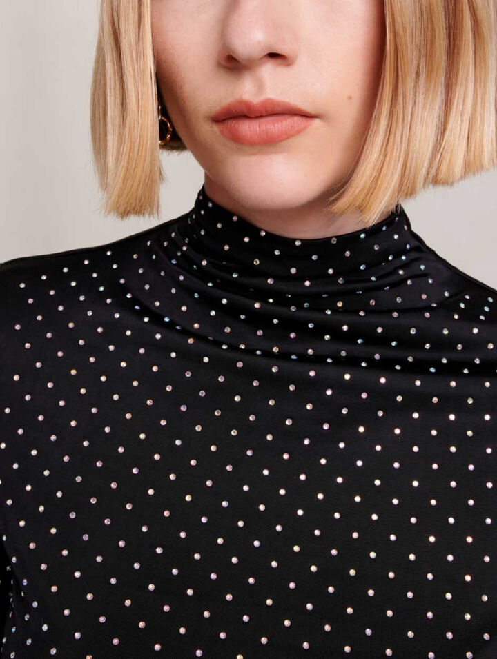 Abito corto in strass