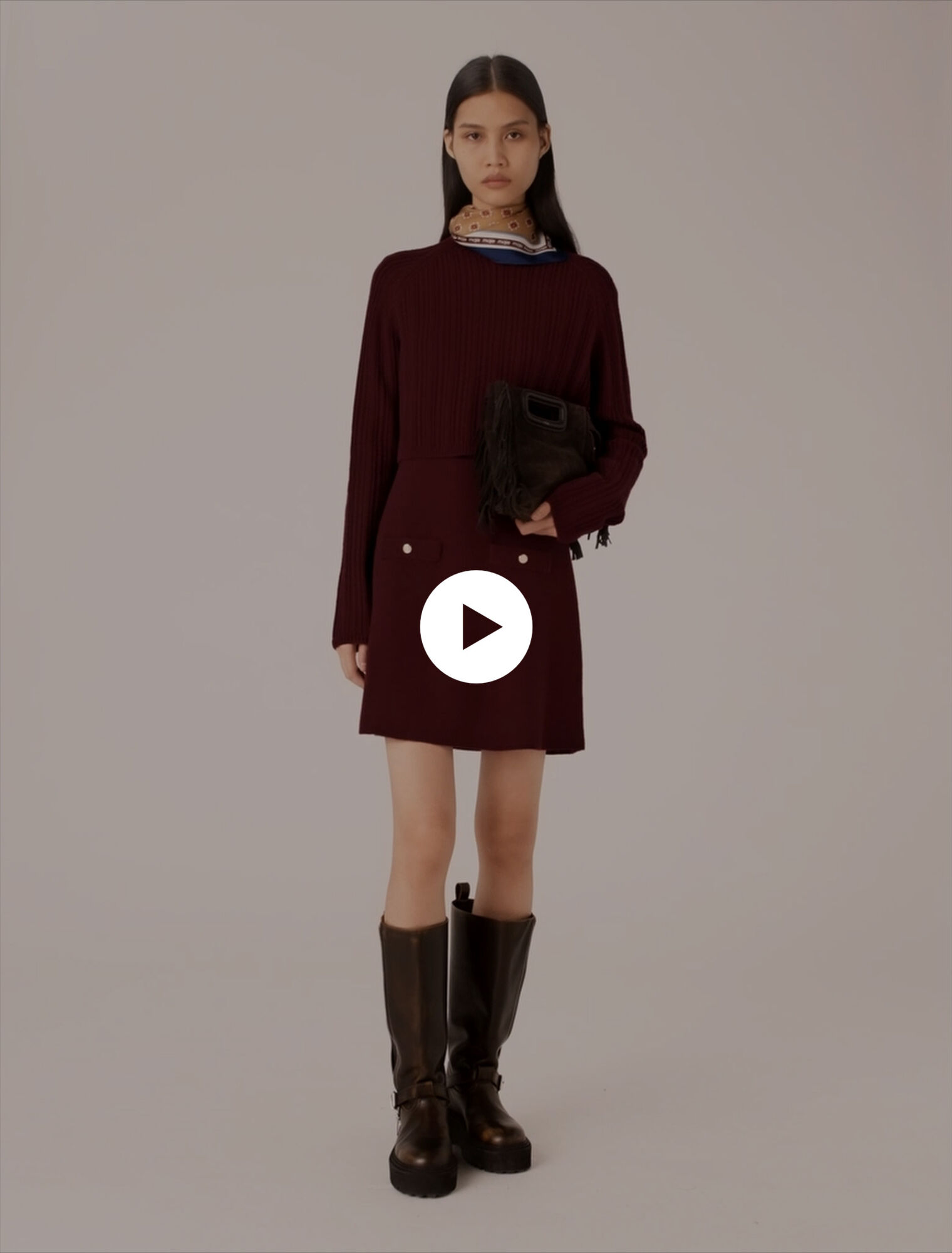 Abito in maglia con pull removibile