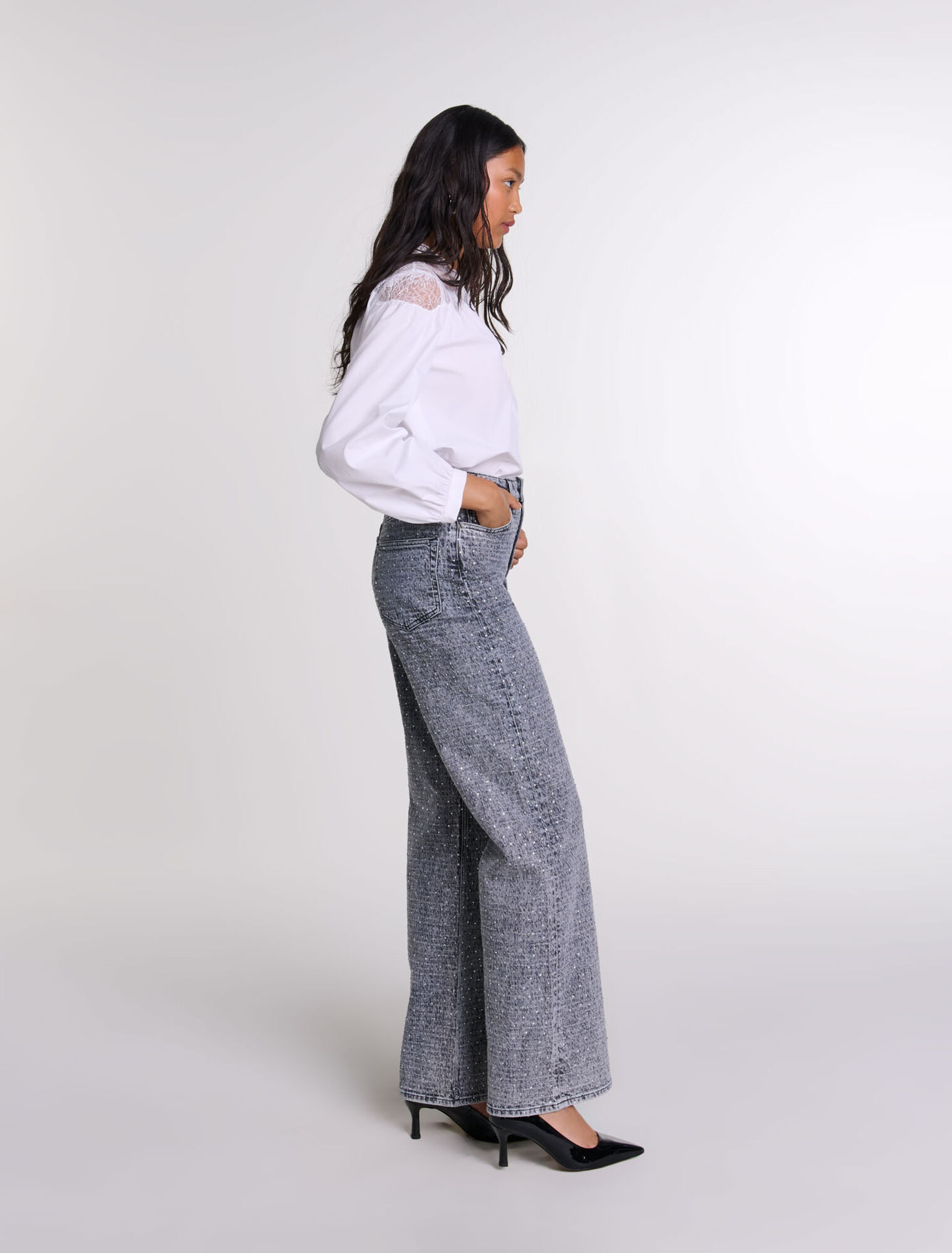Jeans decorati con strass