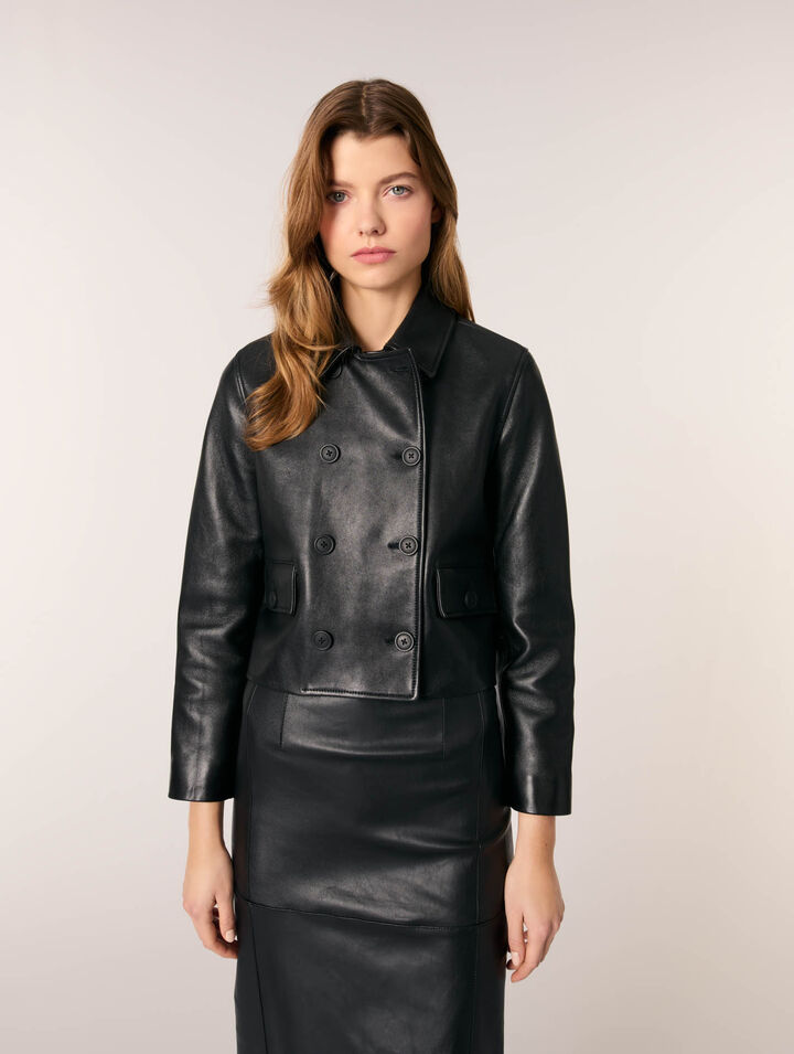 Giacca corta in pelle