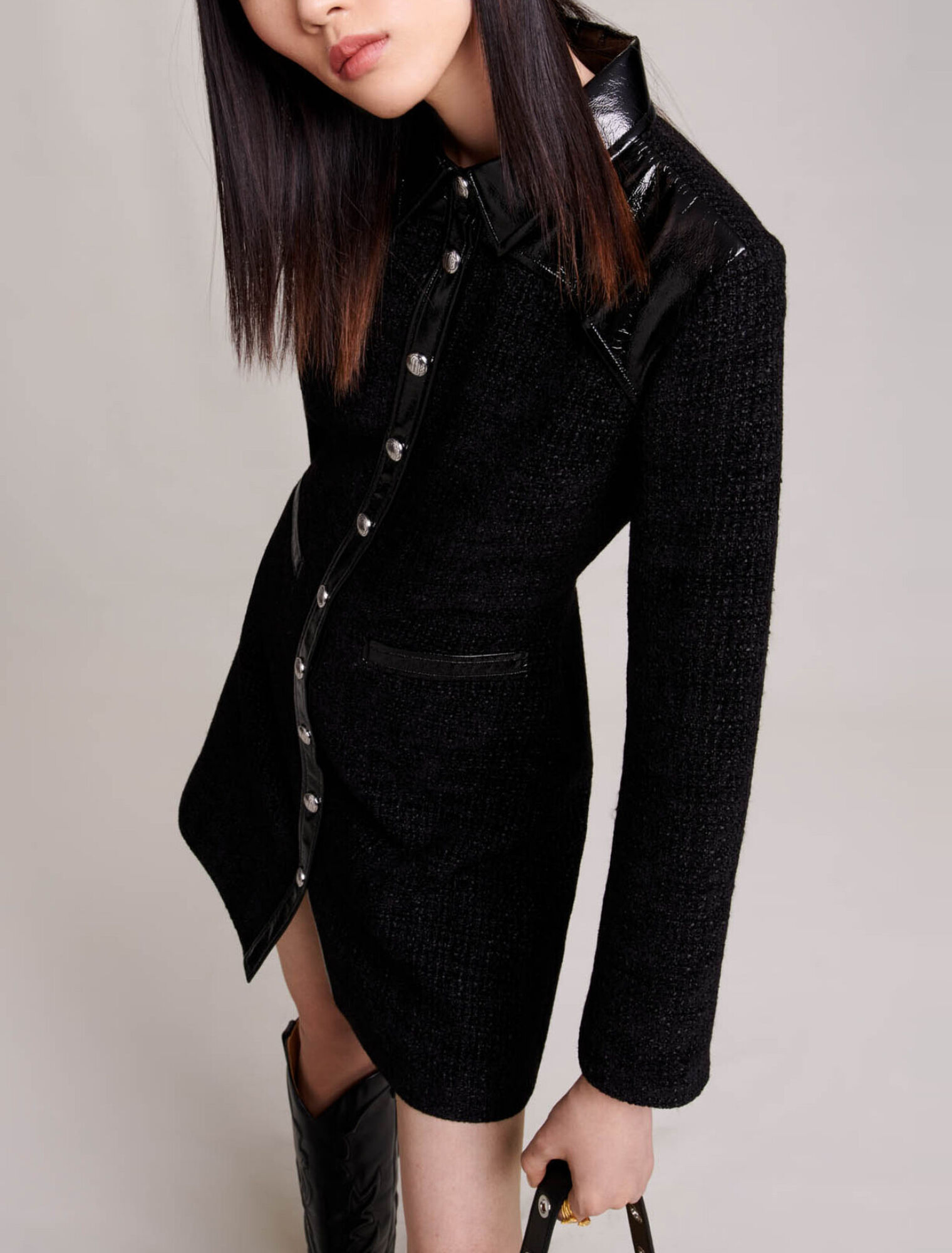Abito corto in tweed