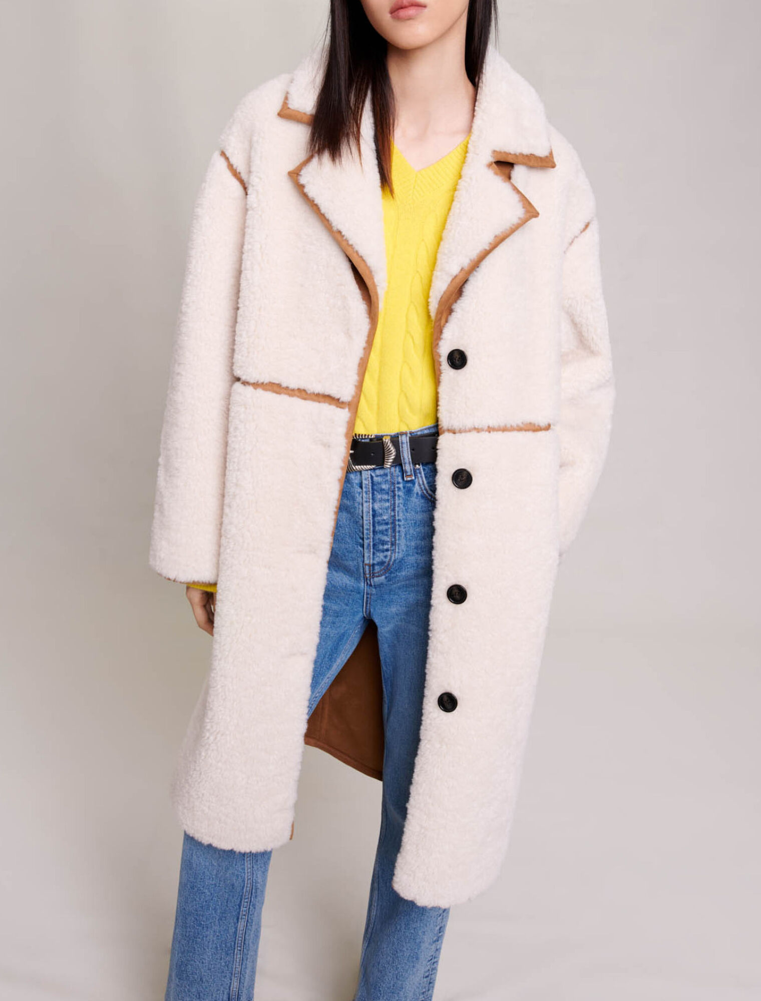Cappotto lungo patchwork