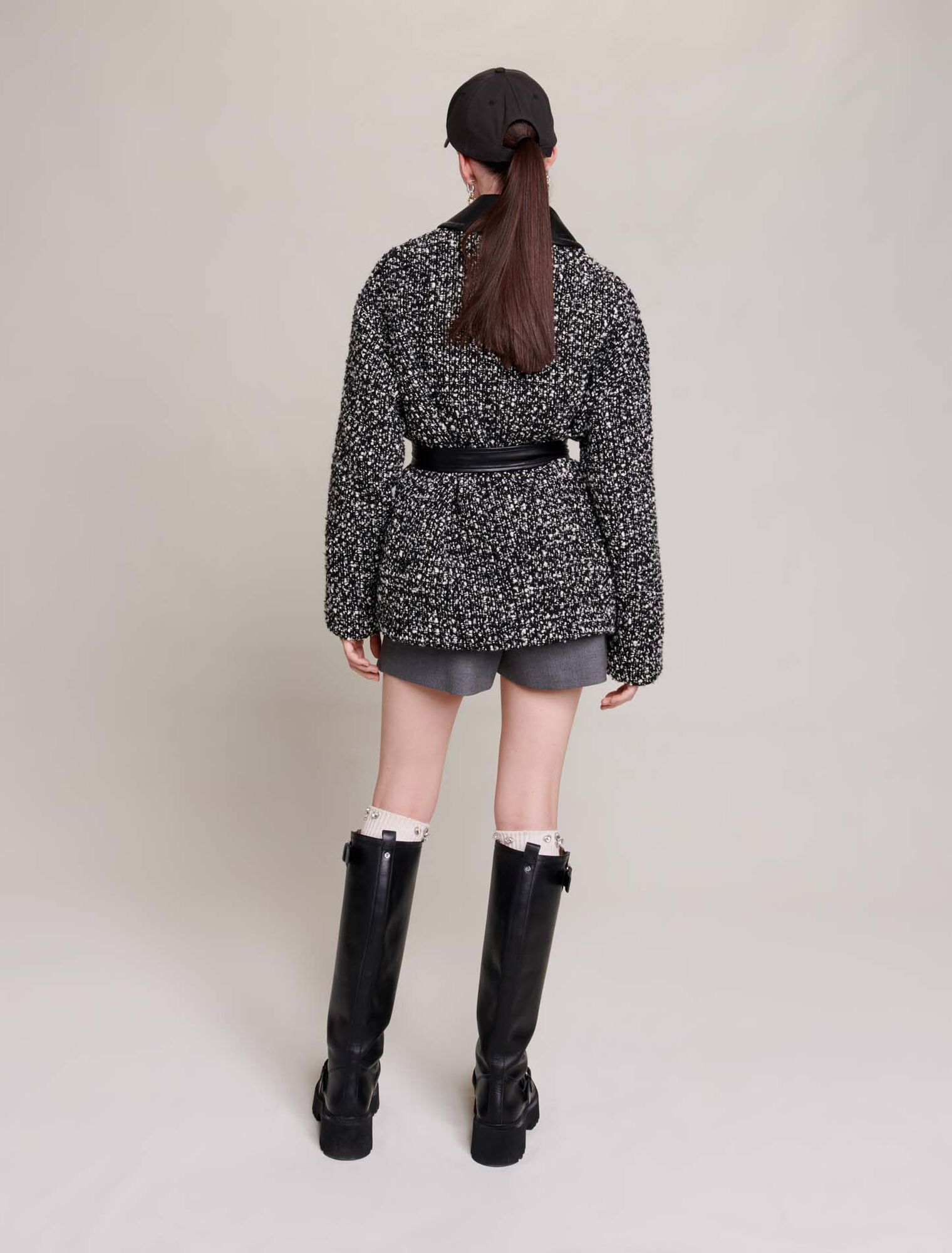Cappotto corto in tweed