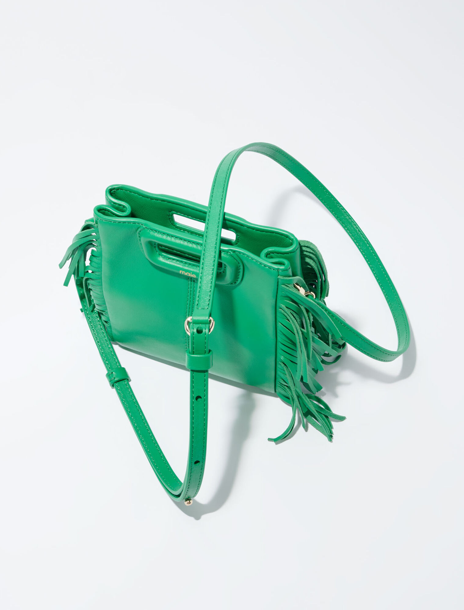 Borsa M in pelle con borchie