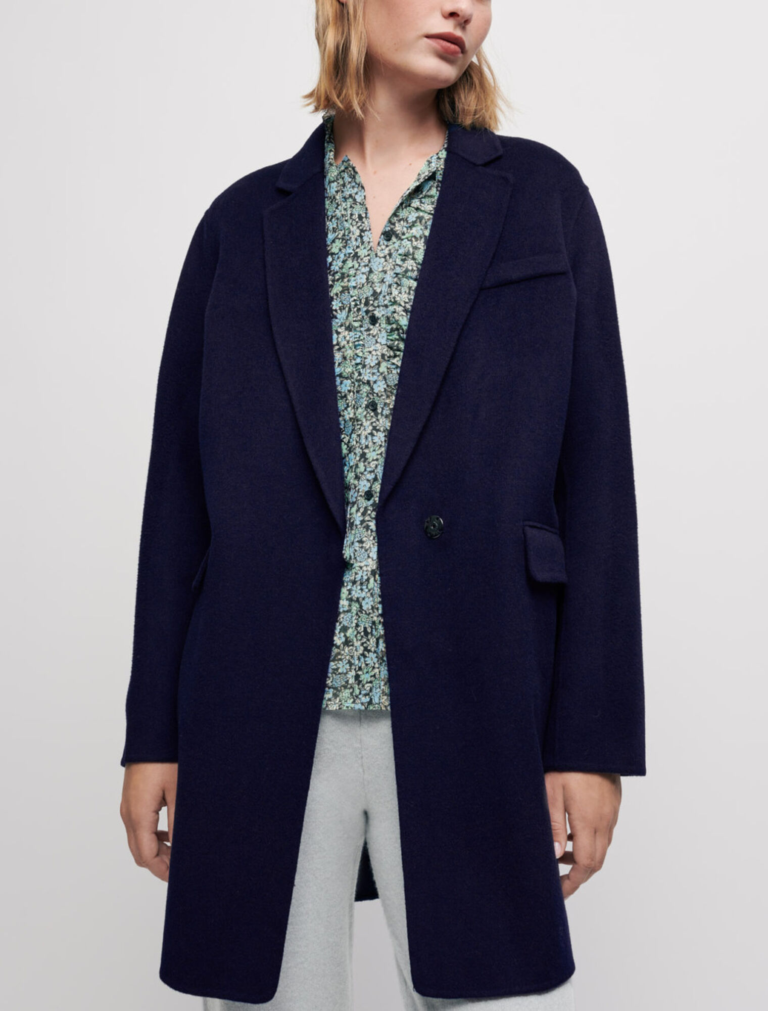 Cappotto double-face a giacca