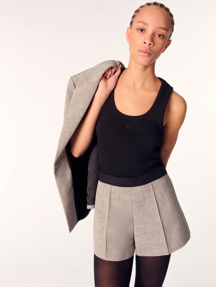 Shorts da tailleur con pinces