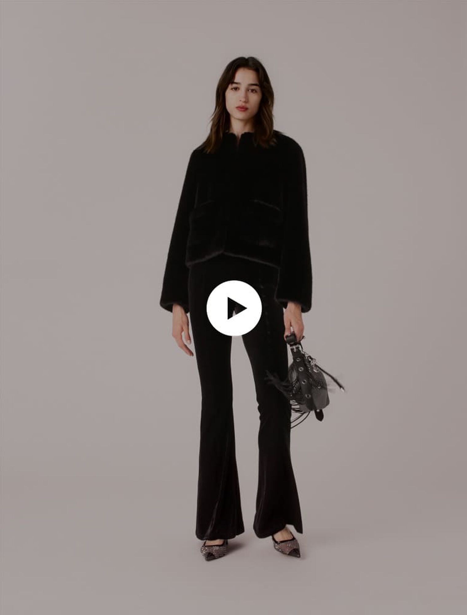Pantaloni in velluto stretch