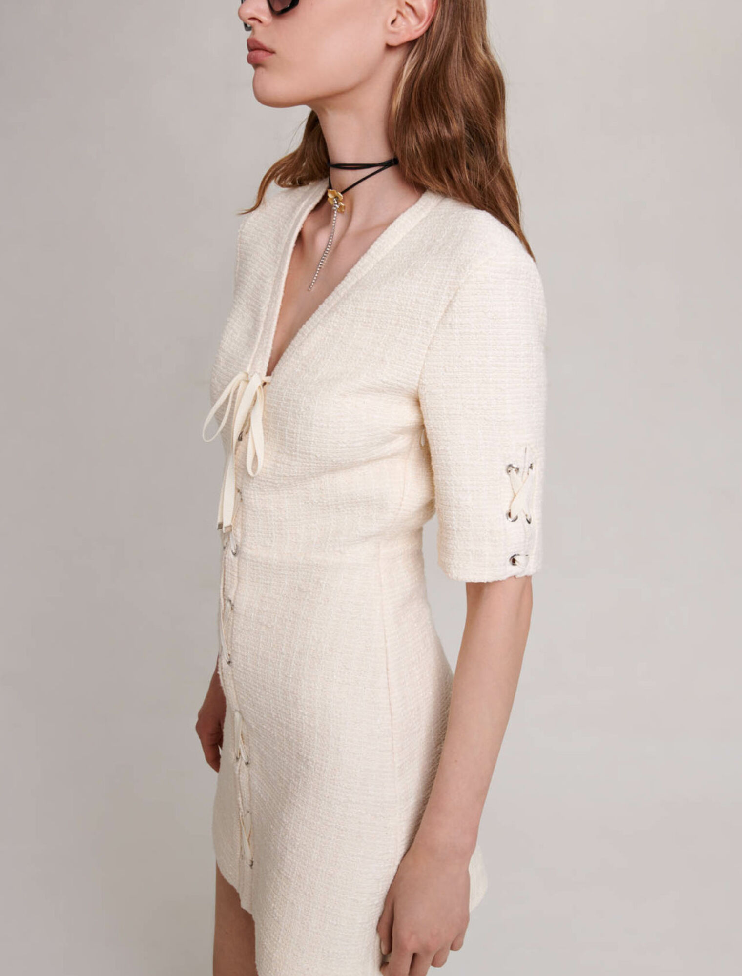 Abito corto in tweed