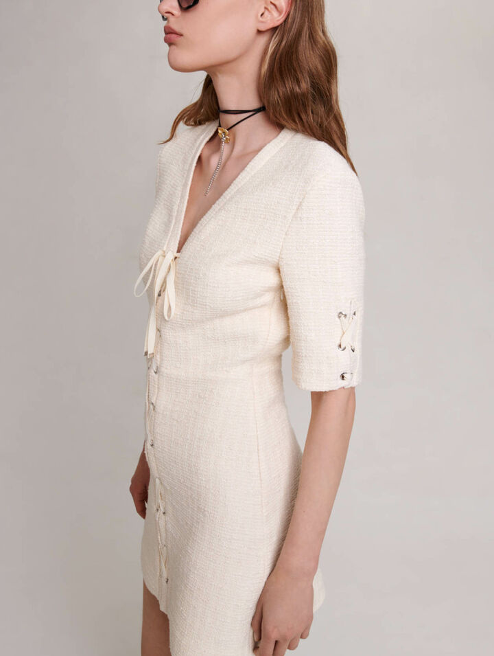 Abito corto in tweed