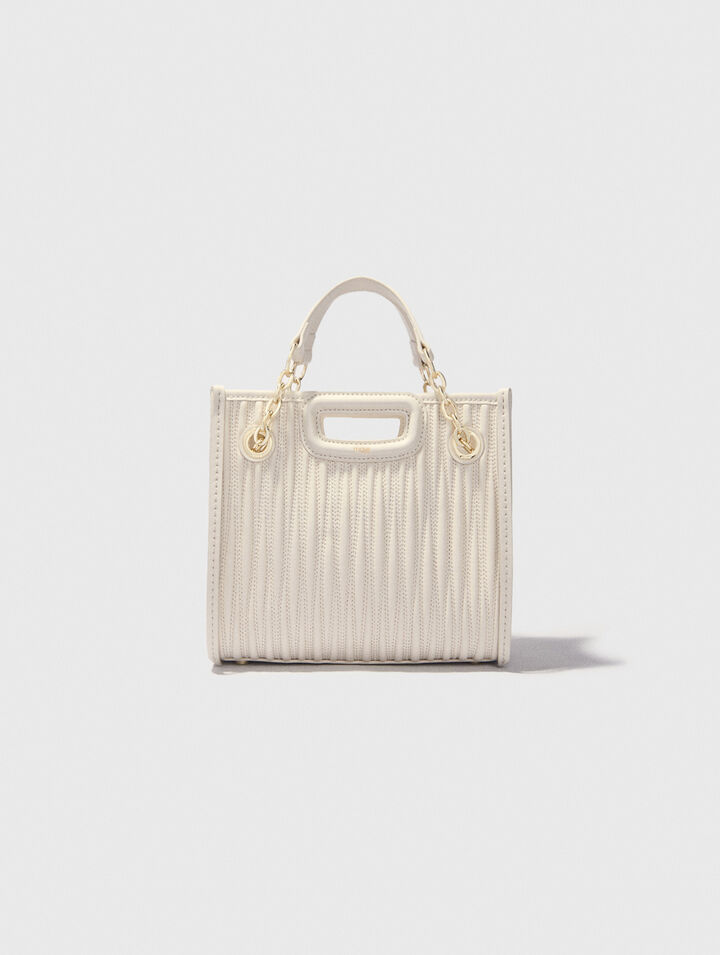 Mini borsa tote in pelle trapuntata