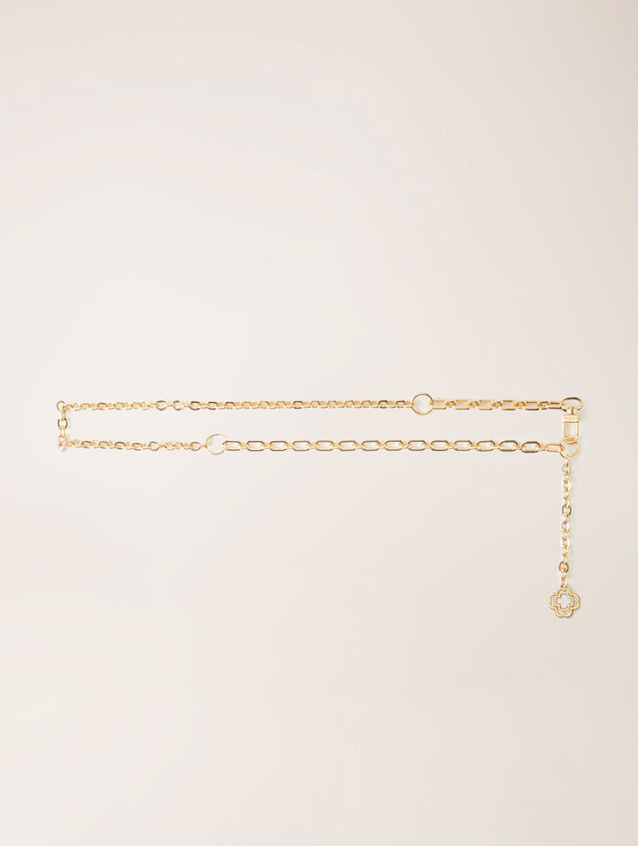 Cintura a catena con logo del Clover