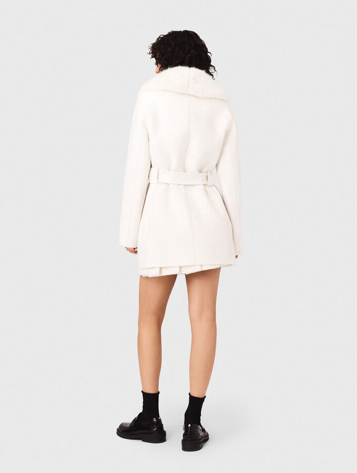 Cappotto lungo in ecopelliccia