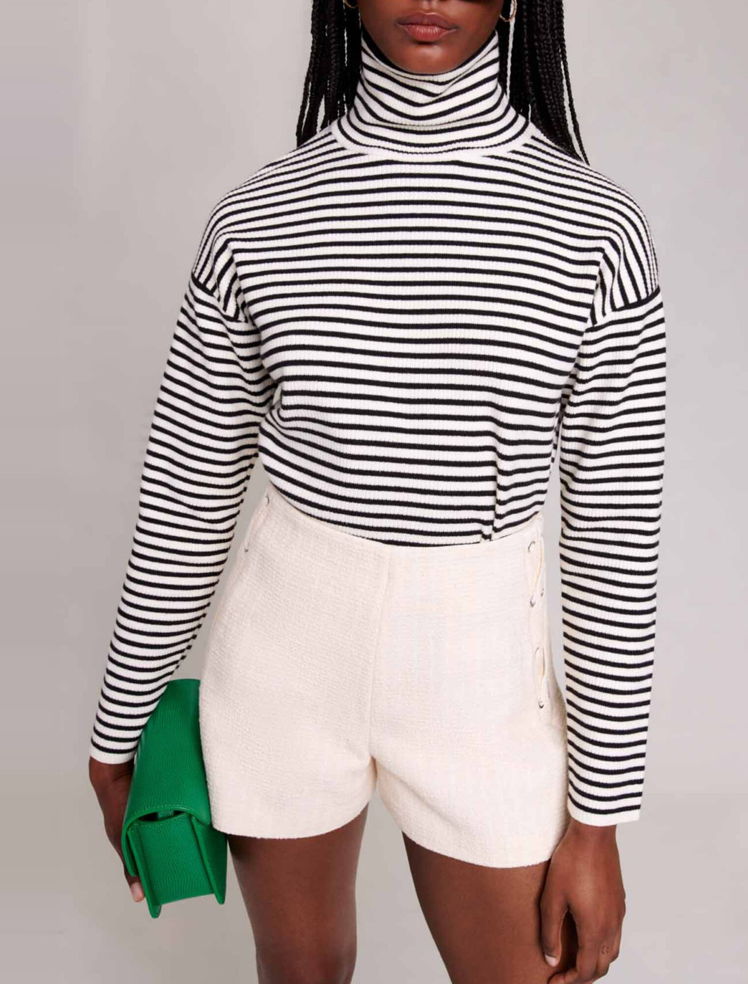 Shorts svasati in tweed