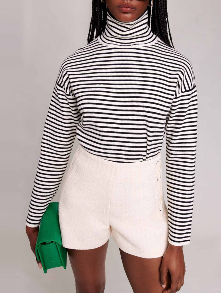 Shorts svasati in tweed