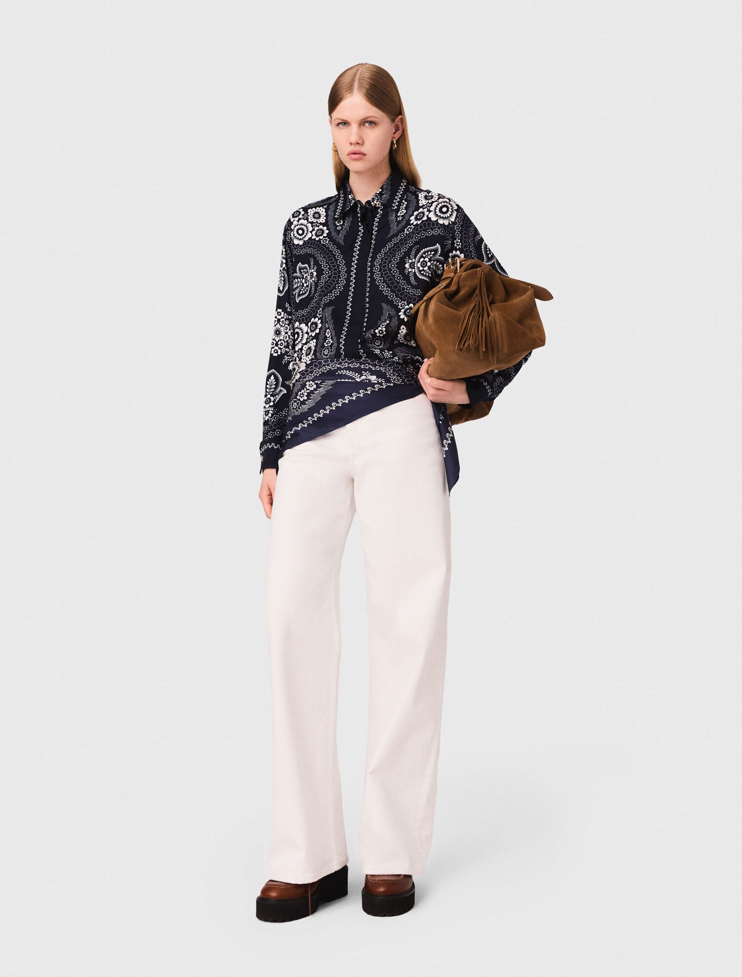 Camicia fluida con stampa