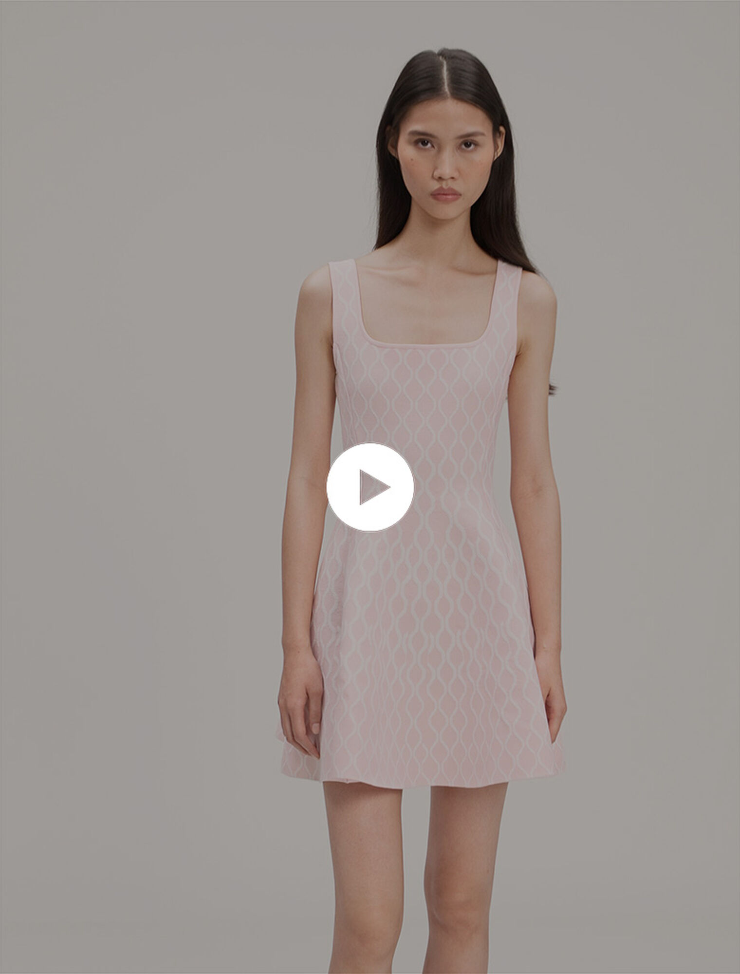 Abito corto in maglia jacquard