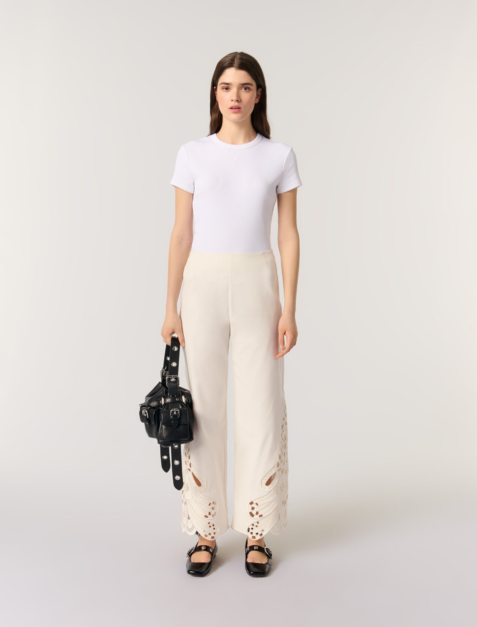 Pantaloni ricamati