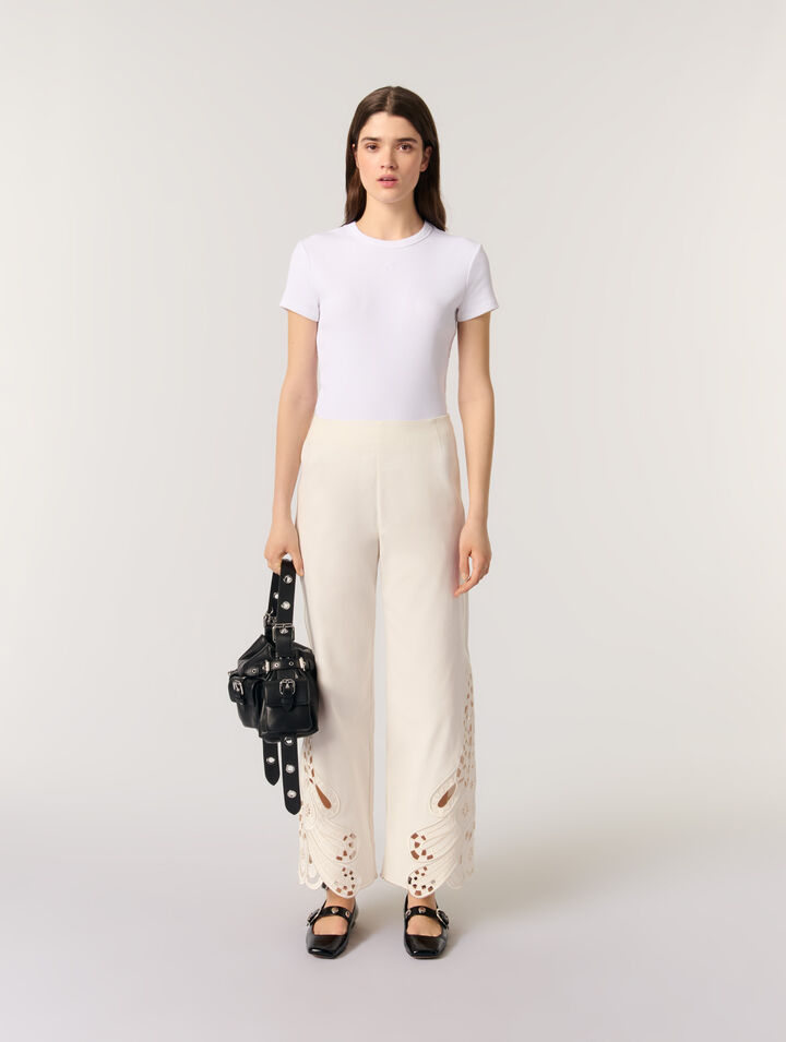 Pantaloni ricamati