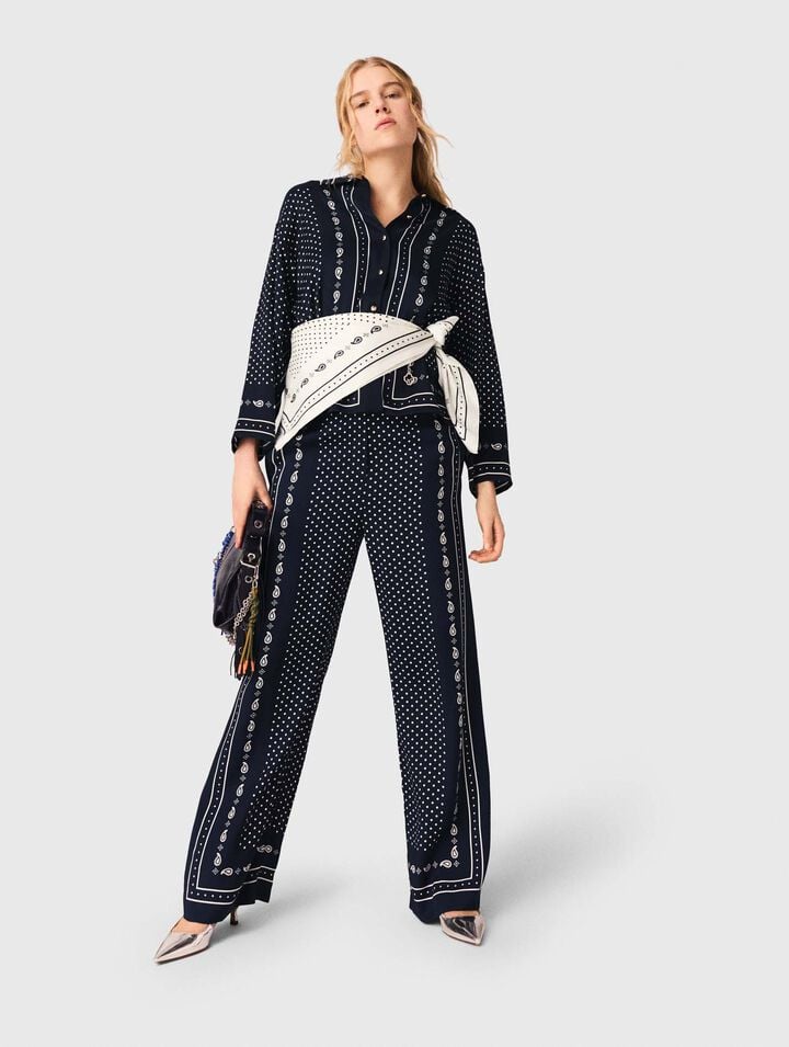 Pantaloni fluidi stampati