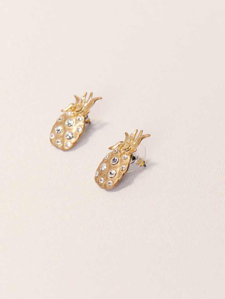 Orecchini con ananas glitterati