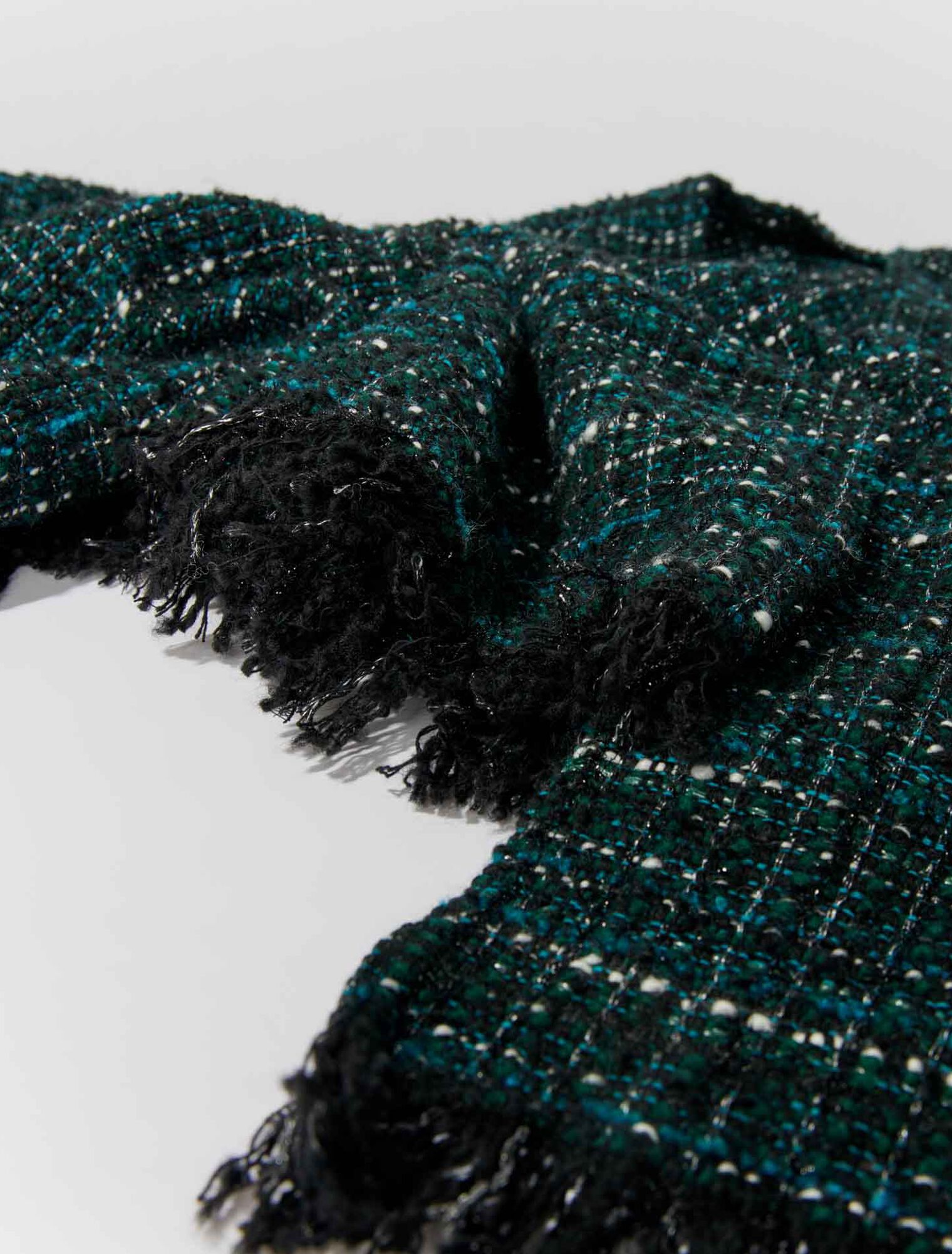 Poncho in tweed