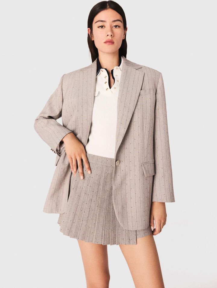 Giacca da tailleur con strass