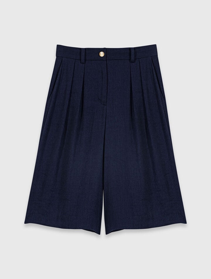 Bermuda in lino misto