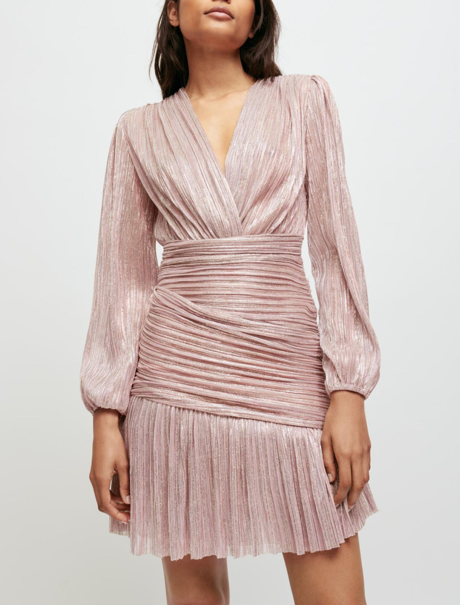 Abito drappeggiato in lurex