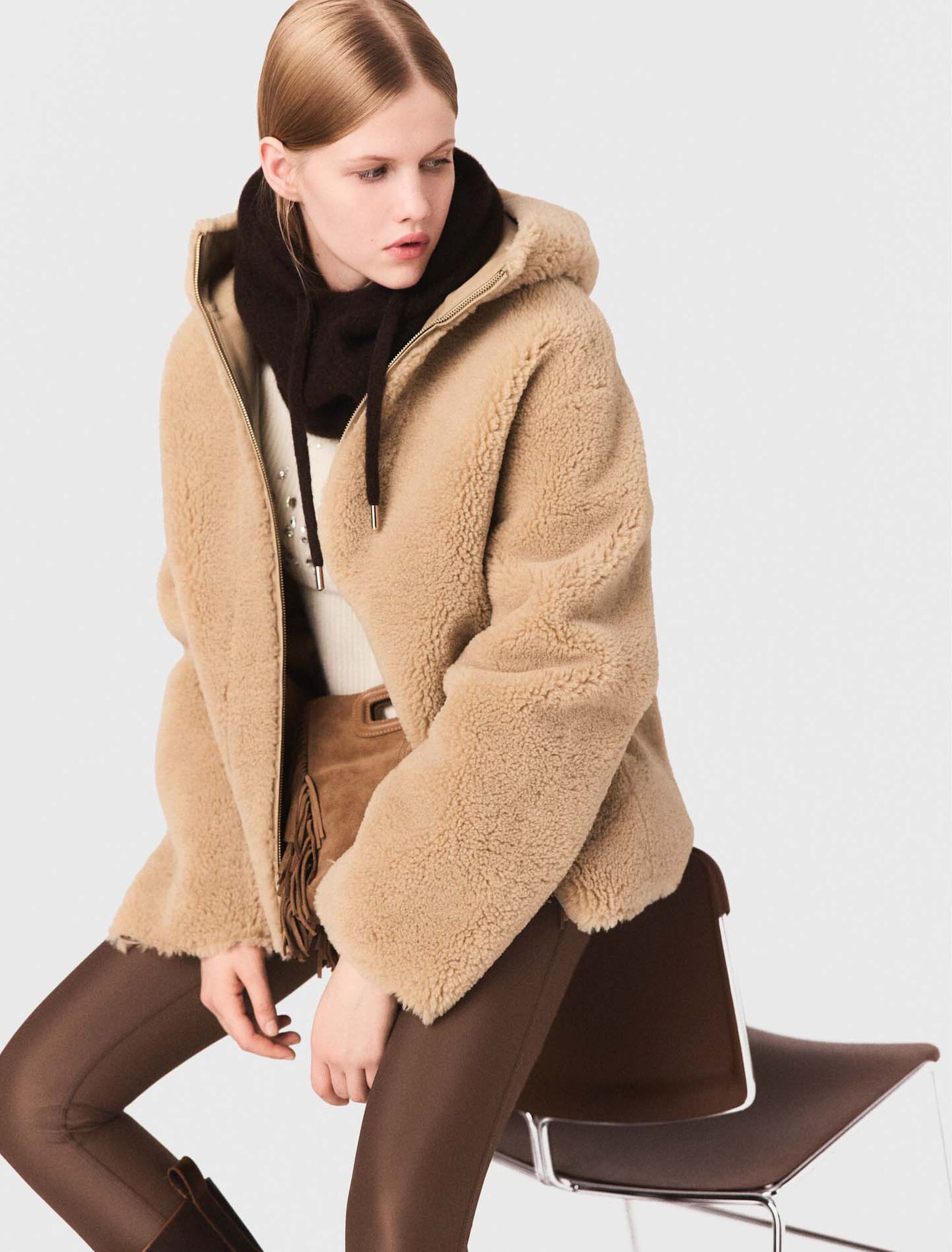 Cappotto reversibile con cappuccio