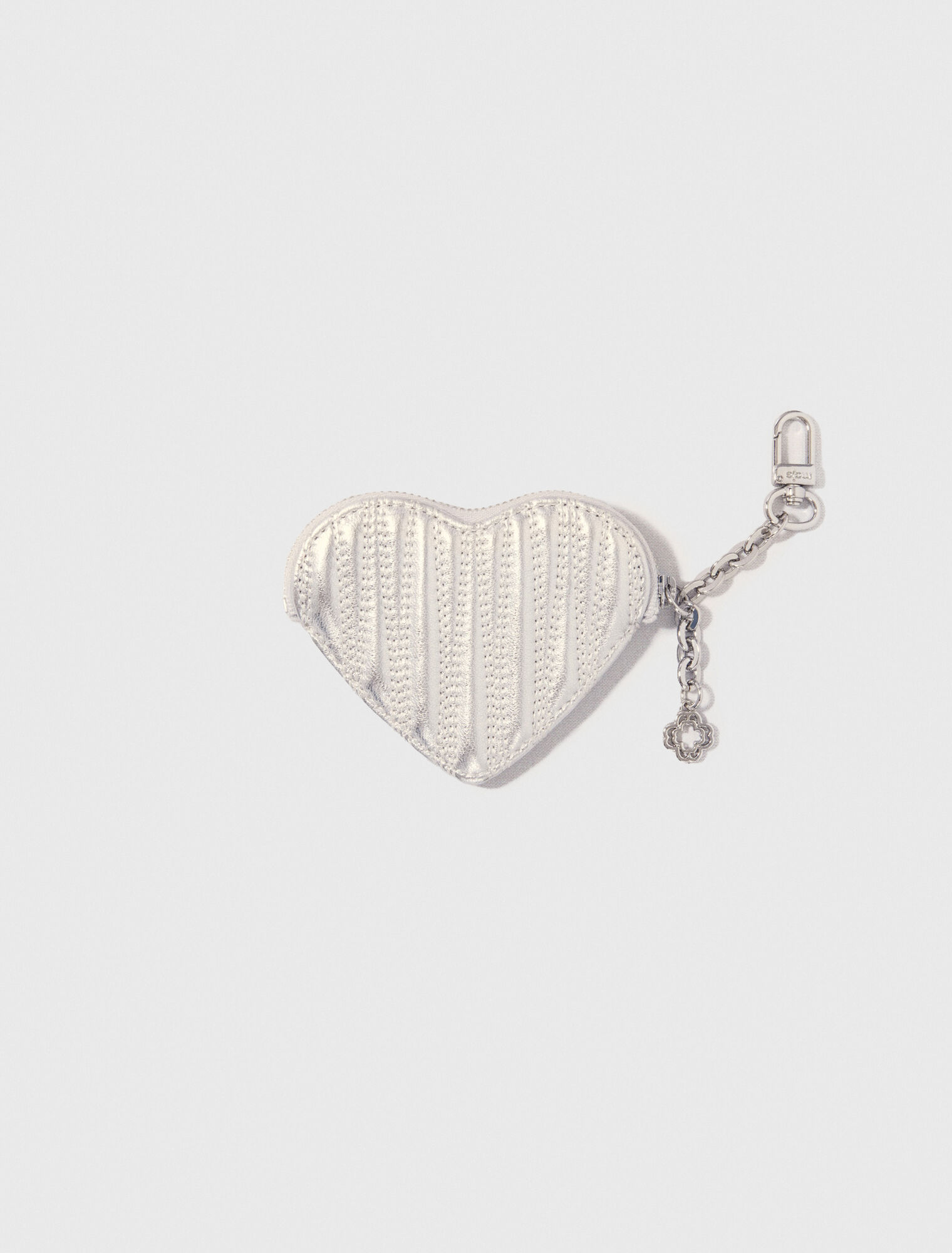 Portamonete a cuore matelassé metal