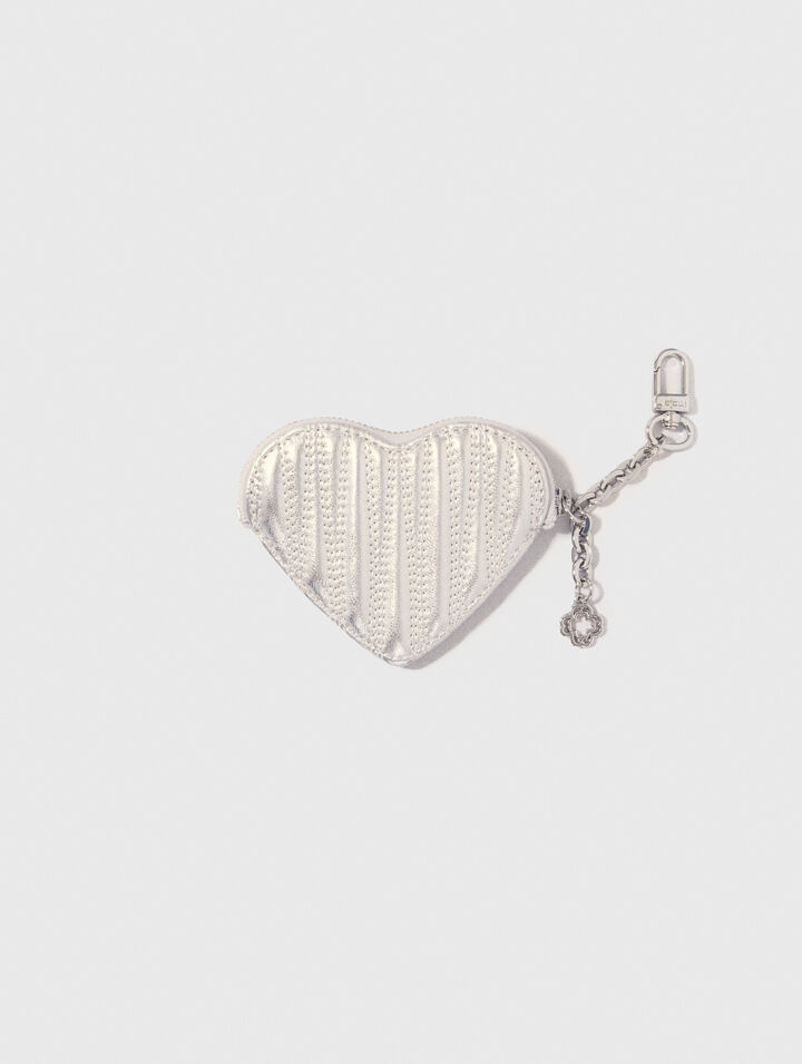 Portamonete a cuore matelassé metal