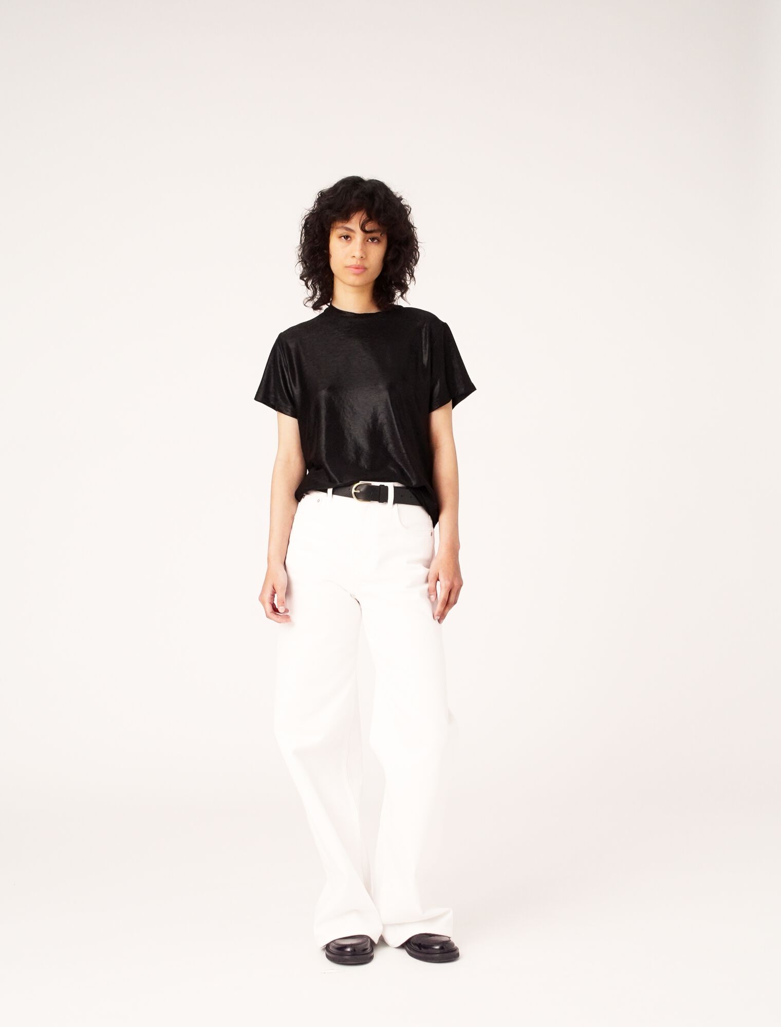 T-shirt in lamé