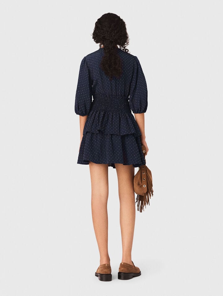 Abito con volant e strass