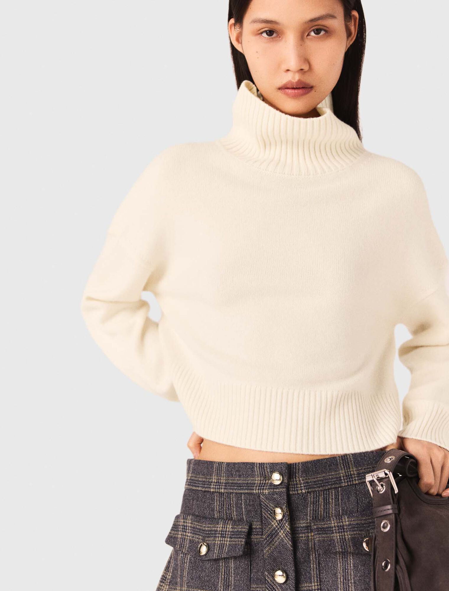 Maglione a collo alto in cachemire