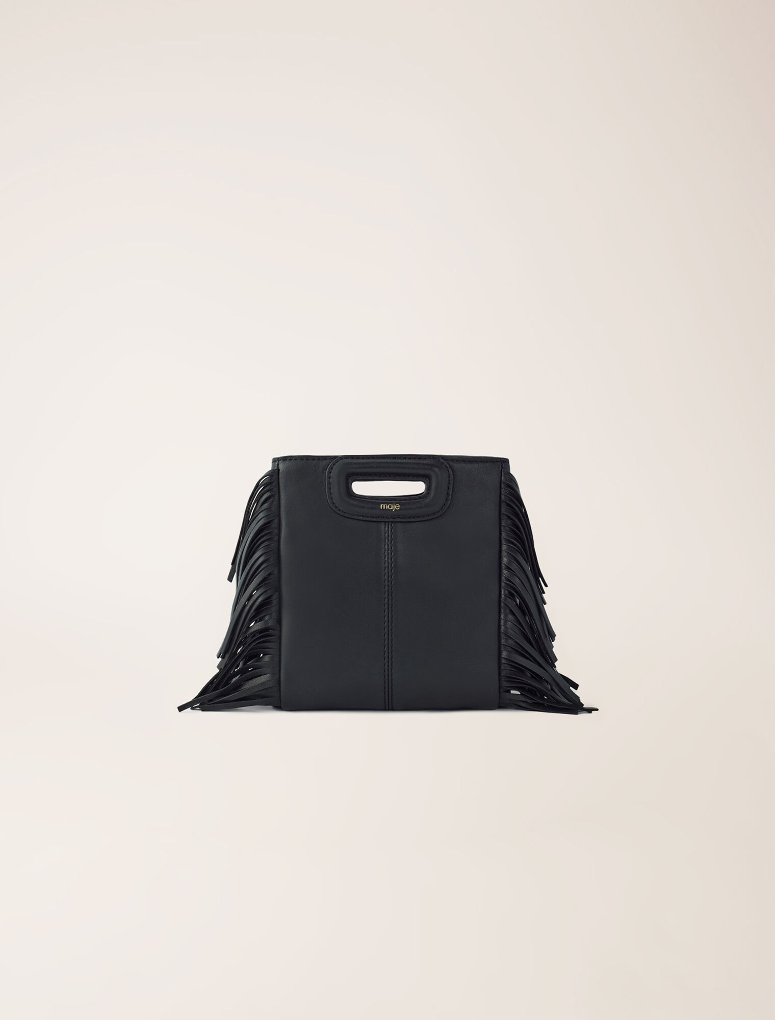 Borsa M in pelle con borchie