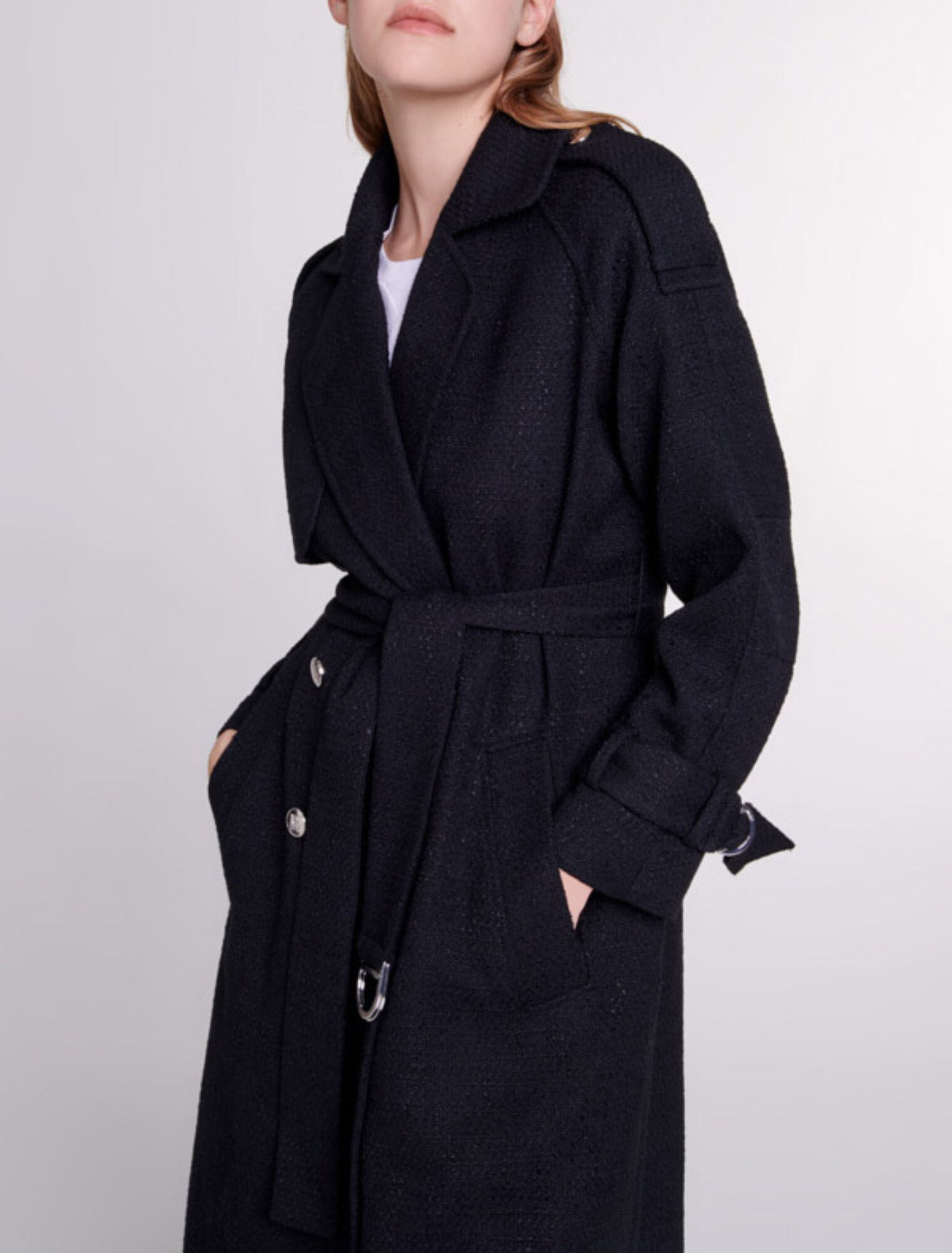 Trench in tweed