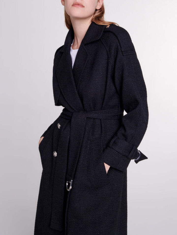 Trench in tweed