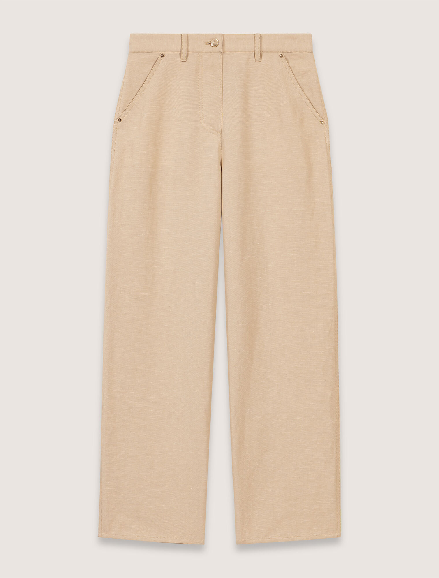 Pantaloni da tailleur lino e cotone