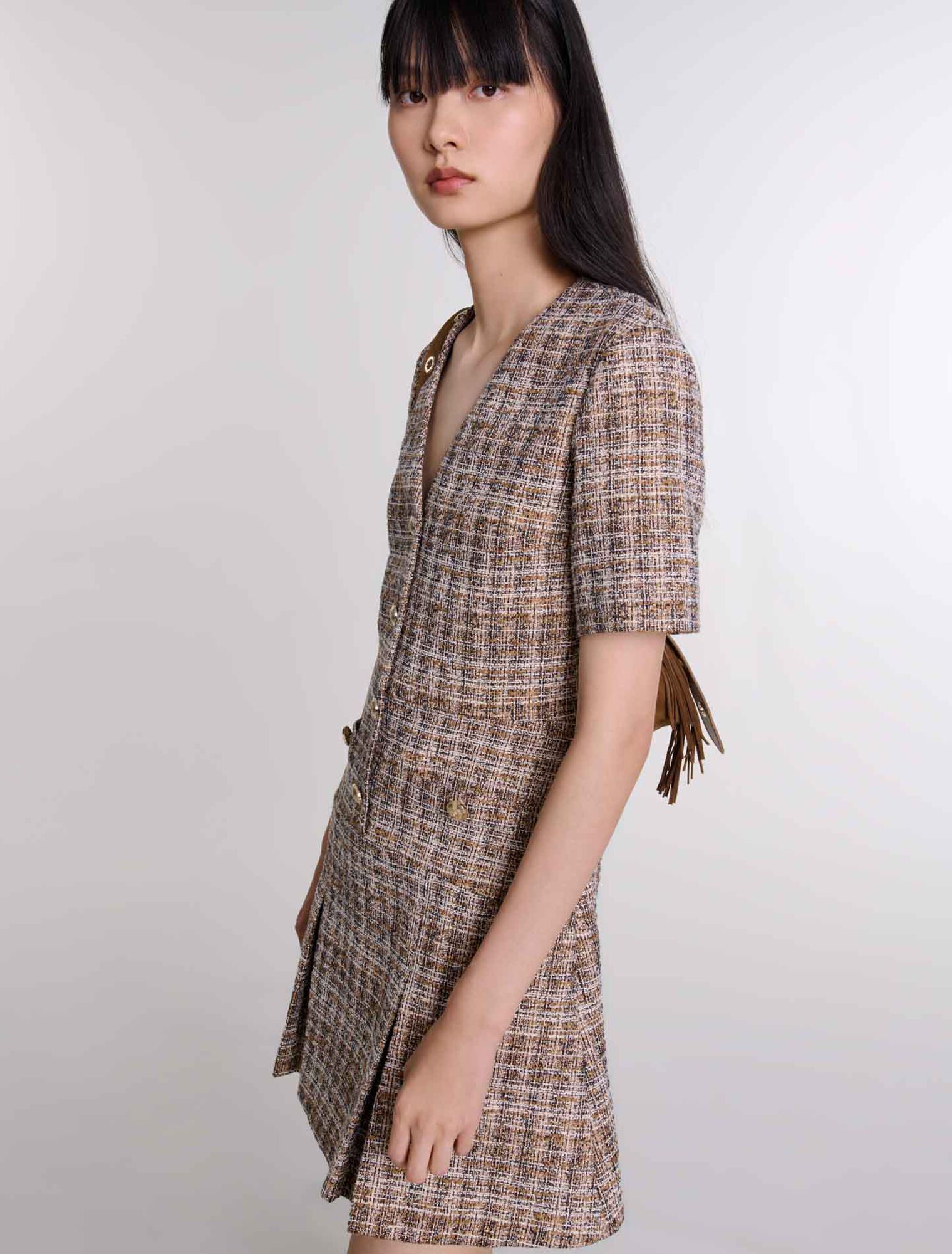 Abito corto in tweed