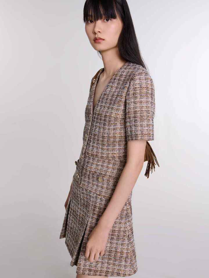 Abito corto in tweed