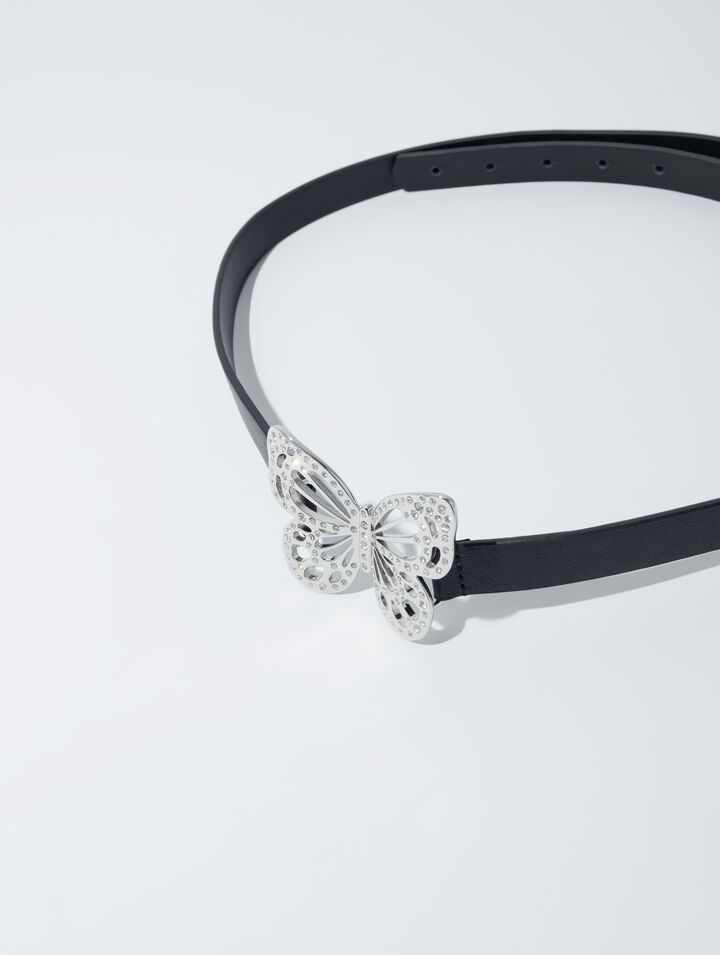 Cintura con strass e farfalle