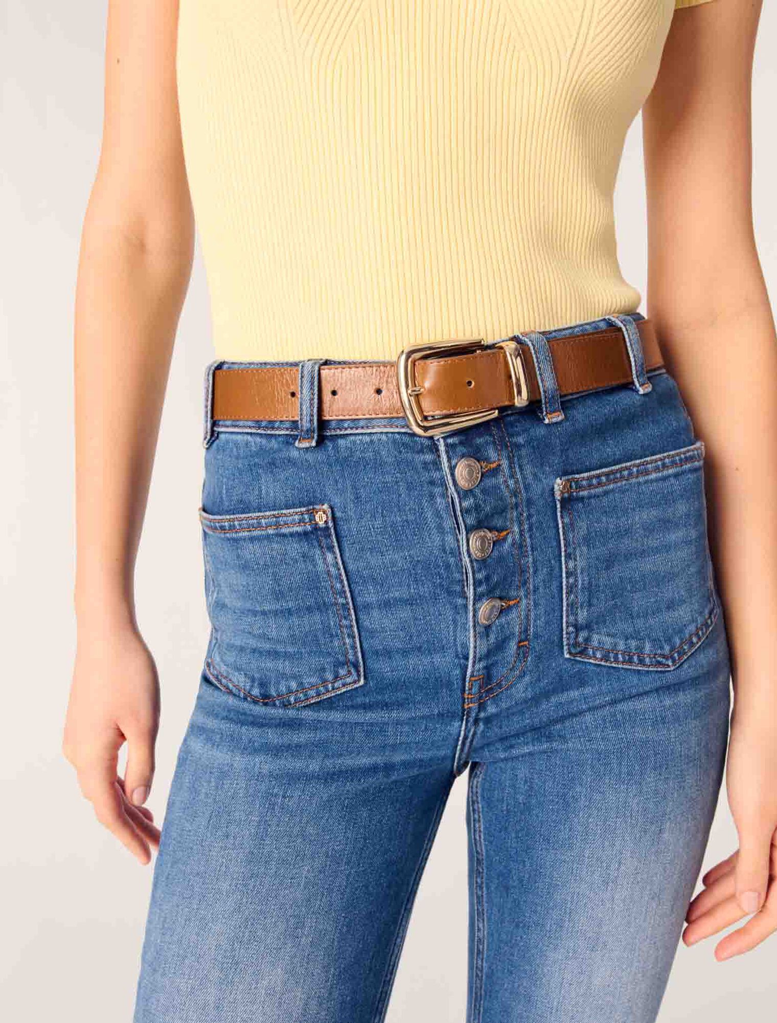 Top in maglia a coste
