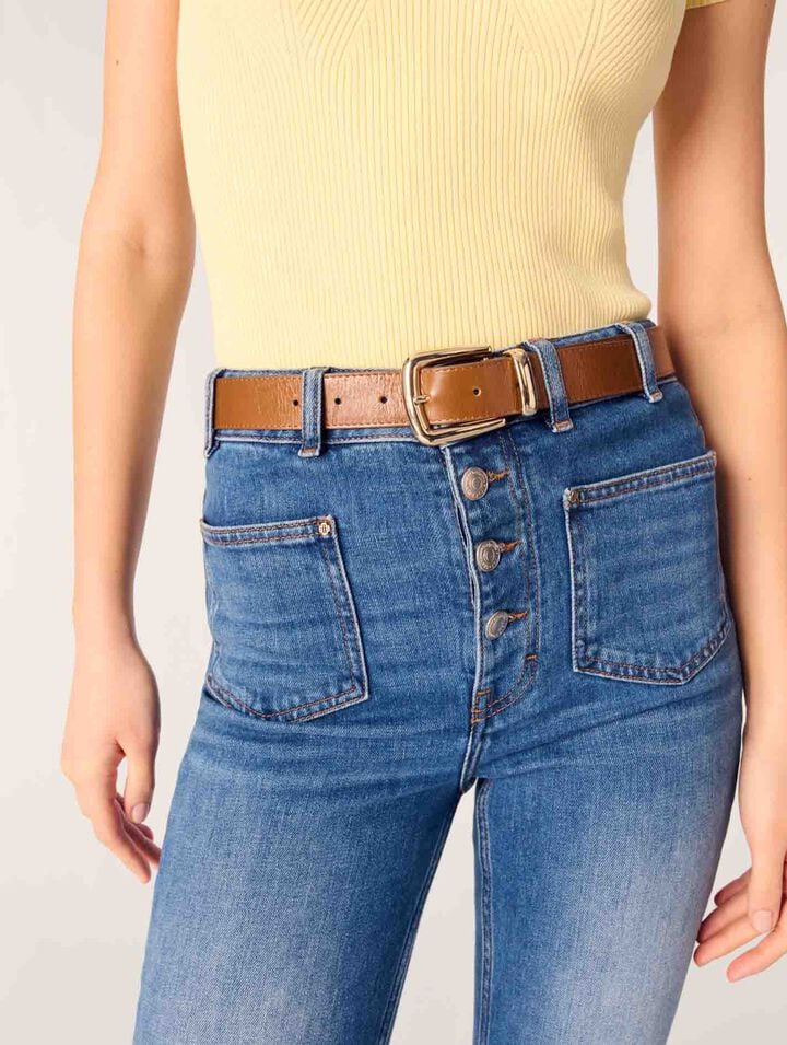 Top in maglia a coste