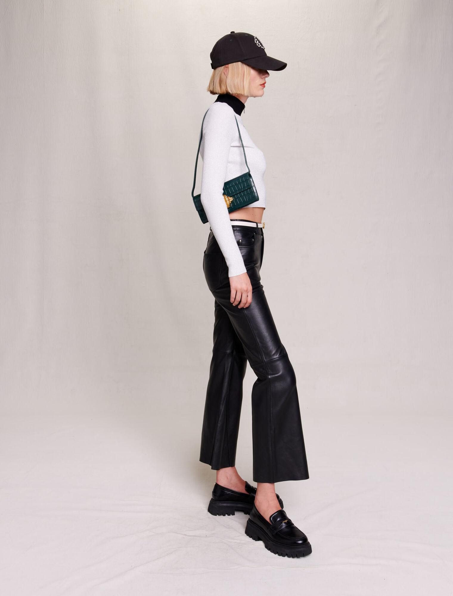 Pull corto in maglia fantasia