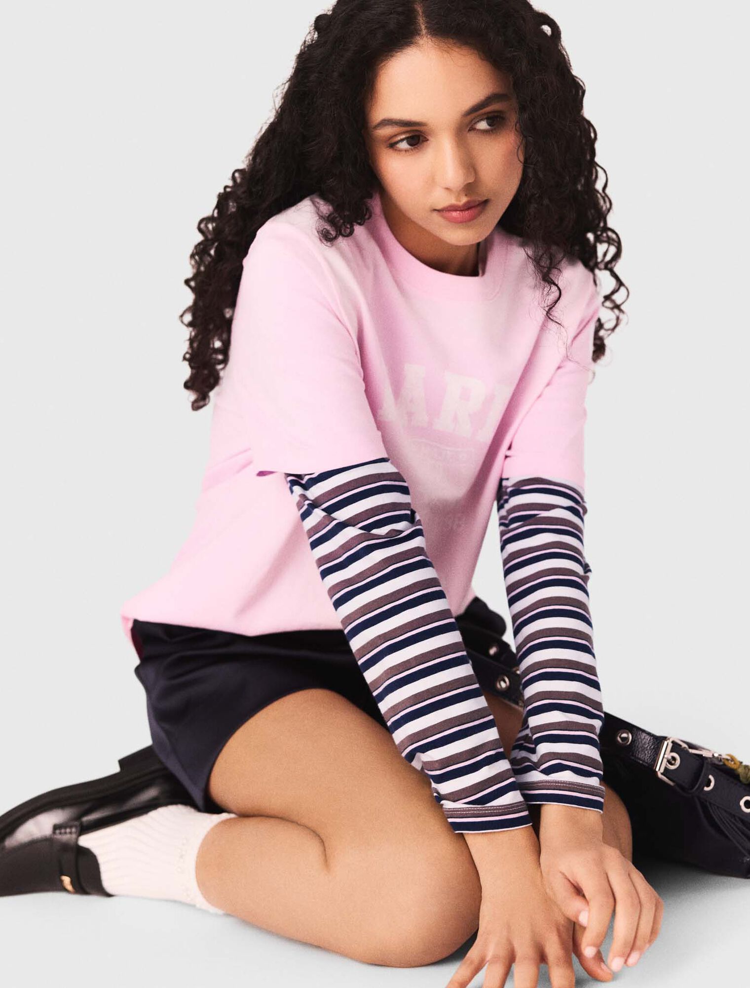 T-shirt con stampa marinara